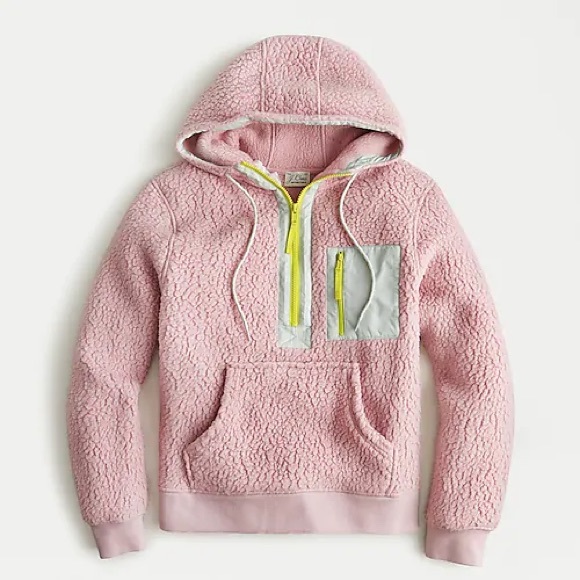 J. Crew Tops - J. Crew Vintage Fleece Polartec Pink Neon Hoodie